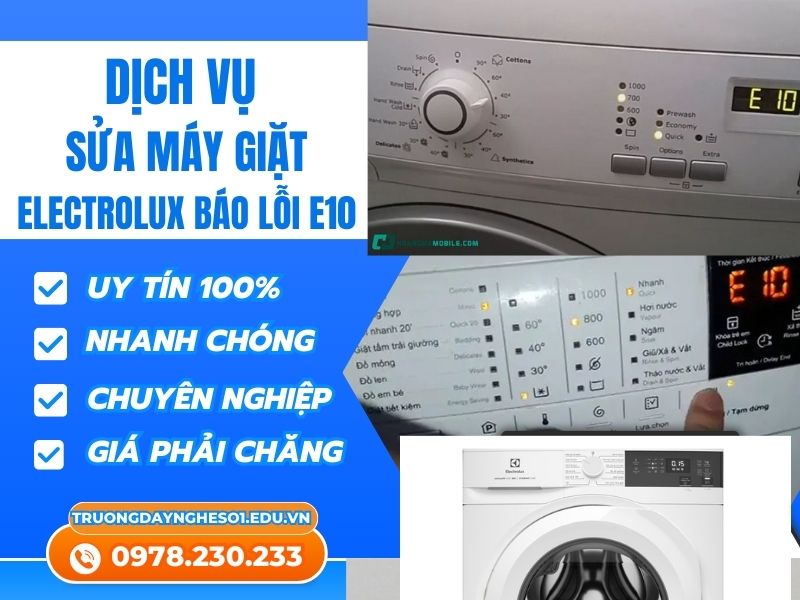 Máy Giặt Electrolux Báo Lỗi E10 Sửa Nhanh Dứt Lỗi Giá Rẻ!