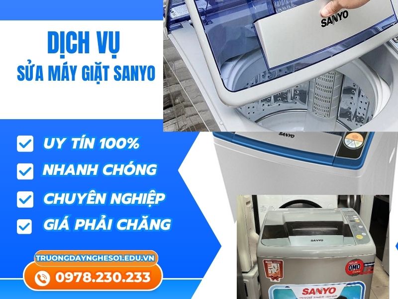 Sửa máy giặt Sanyo nhanh chóng uy tín giá rẻ!
