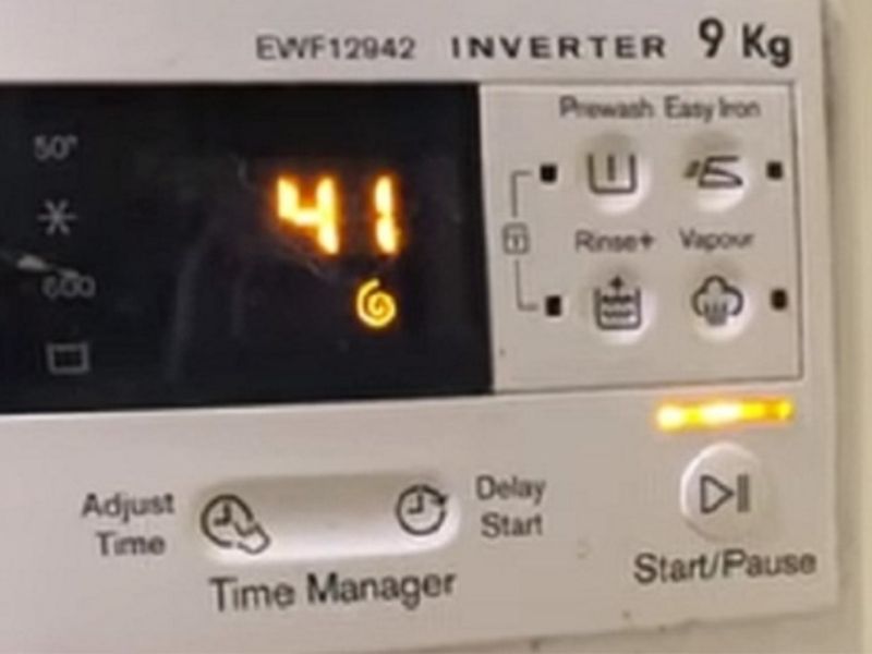 Dấu hiệu nhận biết lỗi E41 máy giặt Sanyo