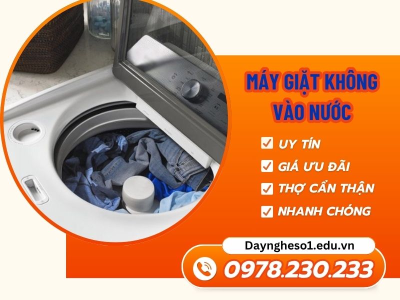 Nguyên nhân máy giặt không vào nước và cách sửa 