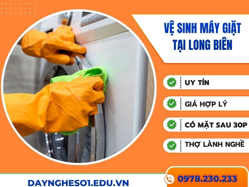 Dịch vụ vệ sinh máy giặt tại Long Biên giá rẻ, thợ giỏi