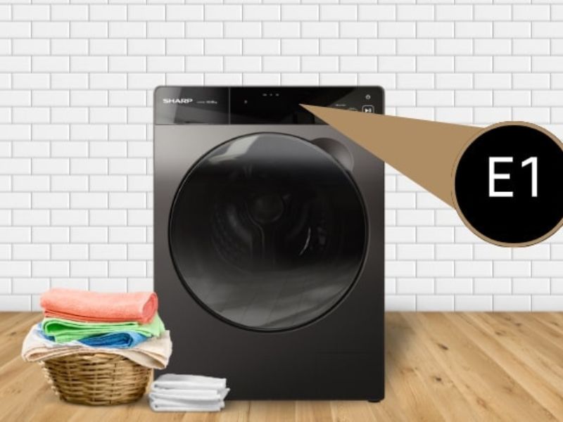 Dấu hiệu nhận biết máy giặt Sharp lỗi E1