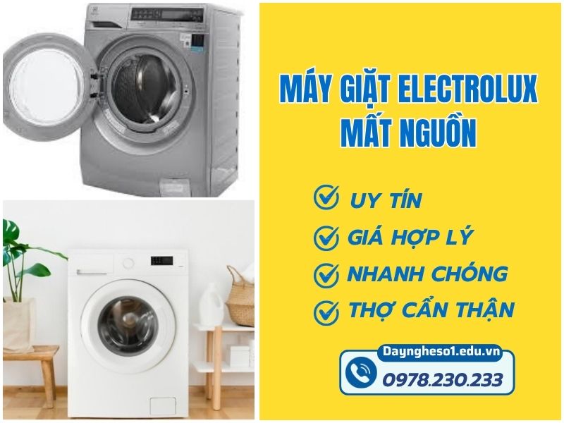 Máy giặt Electrolux mất nguồn phải làm gì?